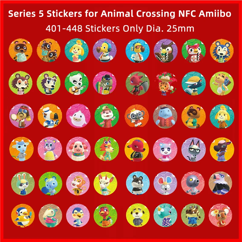 Серия 5 наклеек ярлык 48 шт. 16 для Amiibo | Безопасность и защита