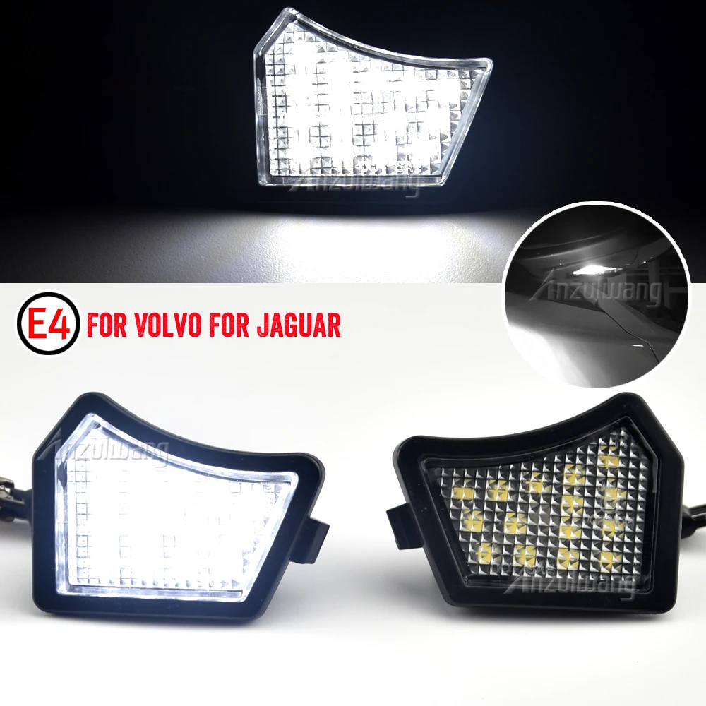 2Pcs LED Front Unter Spiegel Lampe Pfütze Licht Für Volvo XC70 XC90 S40 S60 S80 V50 V70 C30 C70 jaguar XJ X350 X351 XF X250