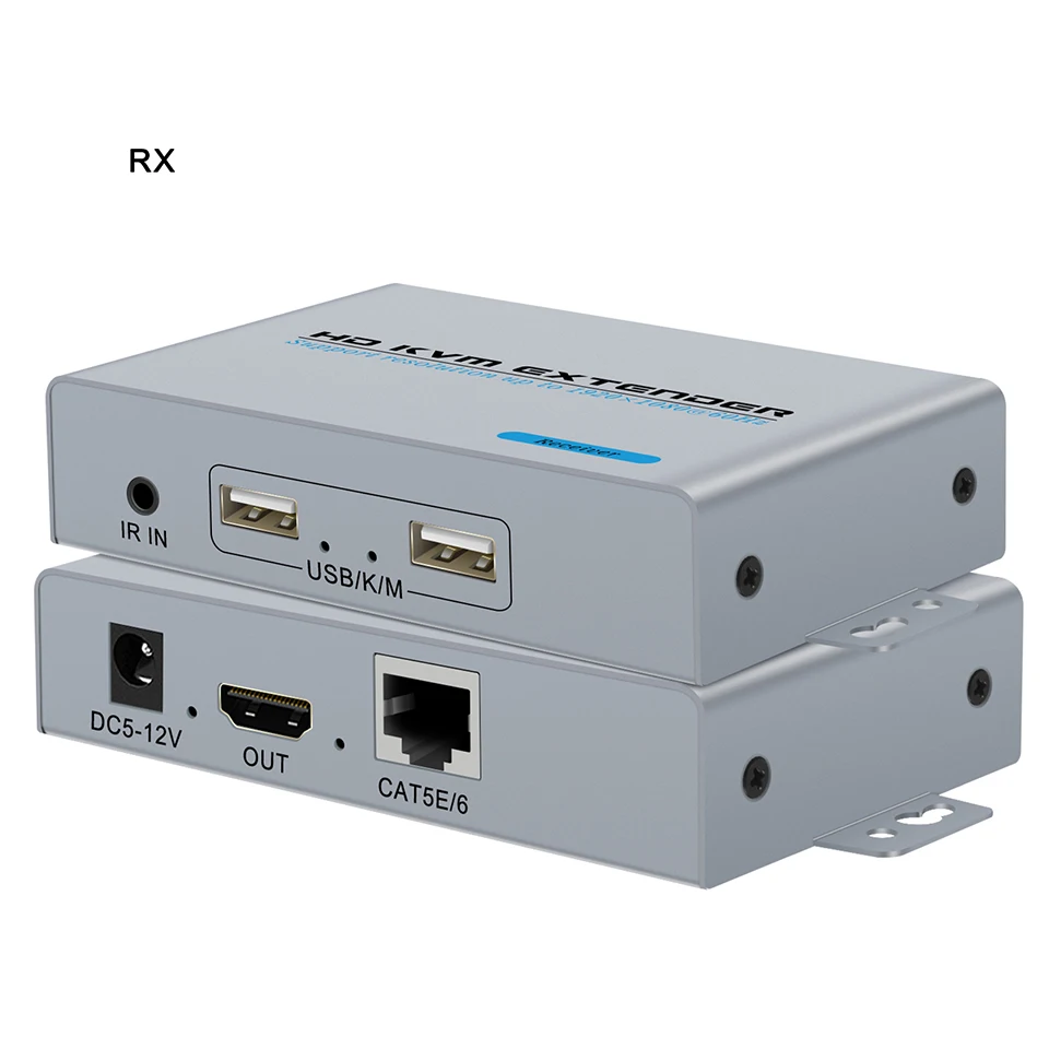 Фото HDMI KVM USB-удлинитель 1080P через Ethernet-кабель Cat5e/6 100 м (330 футов) для дистанционного управления мышью и клавиатурой №4