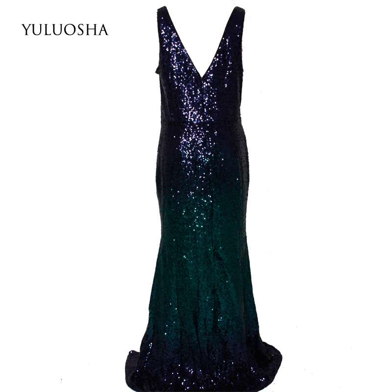 YULUOSHA/модные элегантные вечерние платья с v образным вырезом без рукавов открытой