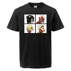 Летние мужские повседневные футболки с принтом из японского аниме атака на Титанов Эрена и Леви, большие размеры, крутые футболки, мужские топы, футболки с принтом, 2021