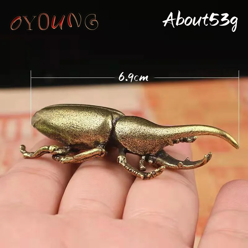 Античные бронзовые миниатюрные фигурки жуков маленькие настольные украшения