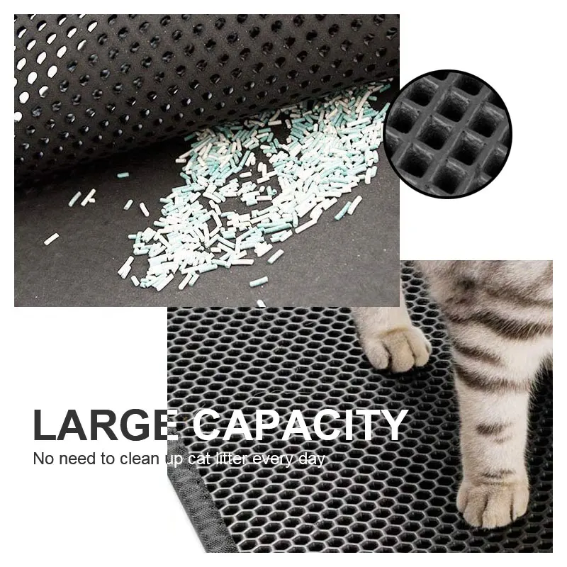 Складной коврик для кошачьего туалета водонепроницаемый двухслойный подстилка