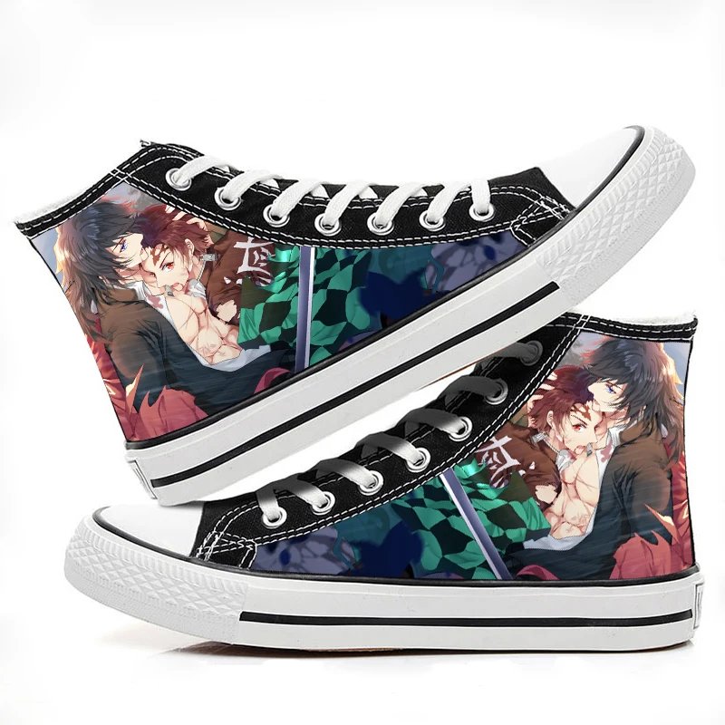 

Kimetsu no Yaiba Anime cartoon students high help cosplay cos Demon Slayer shoes canvas fashion shoes casual comfortable men