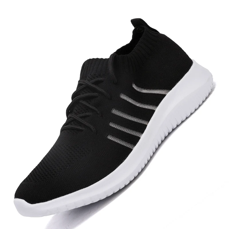 Мужские кроссовки на плоской подошве мягкие дышащие из сетчатого материала