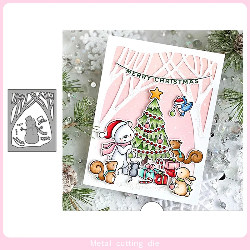 Winter Woods Overlay Frame Metal Cutting Dies for DIY Scrapbooking Photo Album Decorative Embossing Paper Card Crafts Die 2019 | Дом и сад