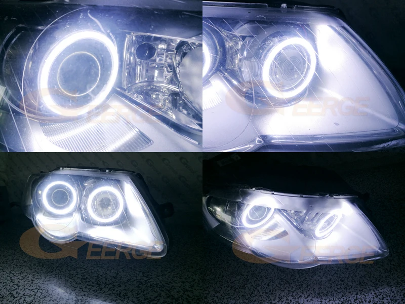 Для Volkswagen VW Passat B6 Magotan 2005 2010 ксеноновый головной светильник отличный COB led angel eyes halo