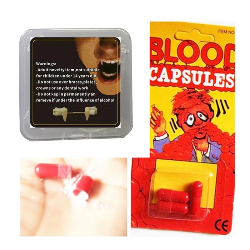 

Q9QB ABS Made Vampire Teeth Trick Scared Accessories Party Favor Creative Supplies Kids Relieve Boredom