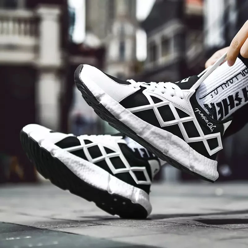 

Men Casual Shoes Sports Sneakers TPU Popcorn Bottom Chaussure Homme Fashion Male Outdoor Walking Footwear