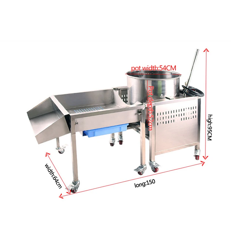 Коммерческая Машина для попкорна из нержавеющей стали газовая Большая