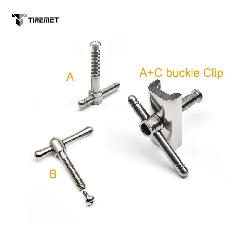 Складной зажим для петли велосипеда 1 пара титановая пряжка с-образной застежкой