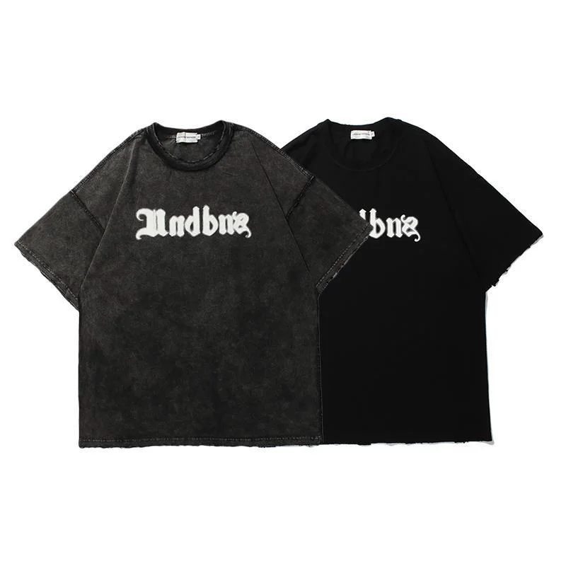 

Vintage Hip Hop Print Short Sleeve T-shirt Men's Fashion Top Tees Street Loose BF Style Half Sleeve Tee Women Oversized Cotta