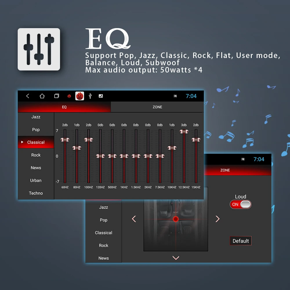 $97.99 Podofo Android 2 Din Car Radio Multimedia Player 7
