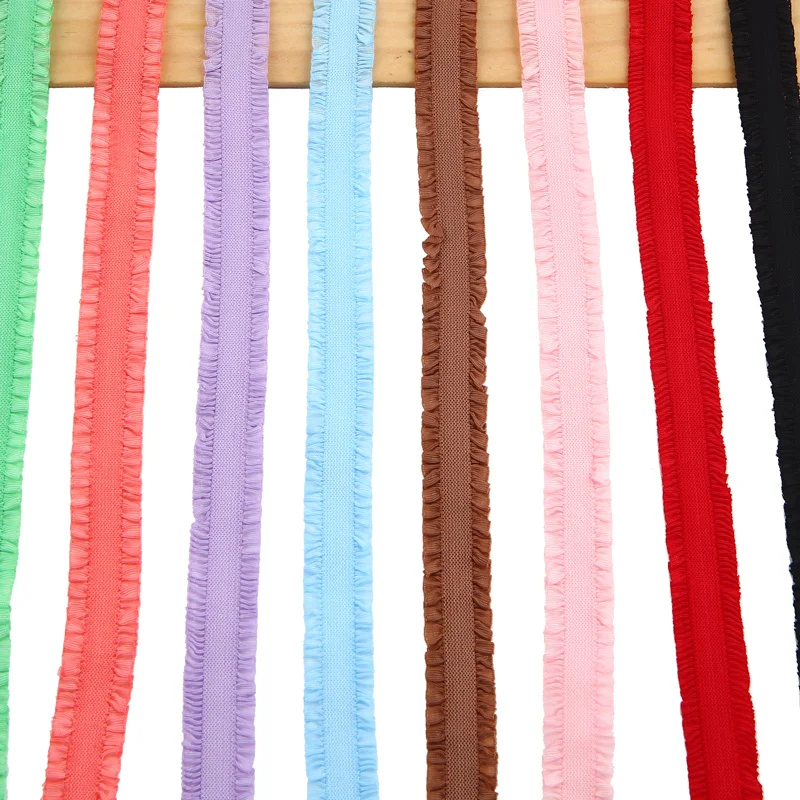 1 м белая эластичная лента с оборками из полиэстера 14 мм широкая для шитья одежды