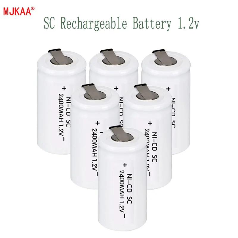 14 шт Sub SC 22420 1,2 V батареи 2400mAh 22*22*42 Ni-CD батареи с удлинителем, обработанные в инструменты батареи