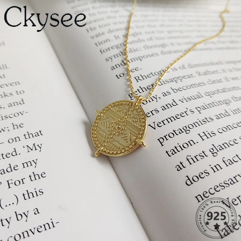Ckysee 925 Стерлинговое Серебро золотое украшение на шею с Цвет созвездие кулон