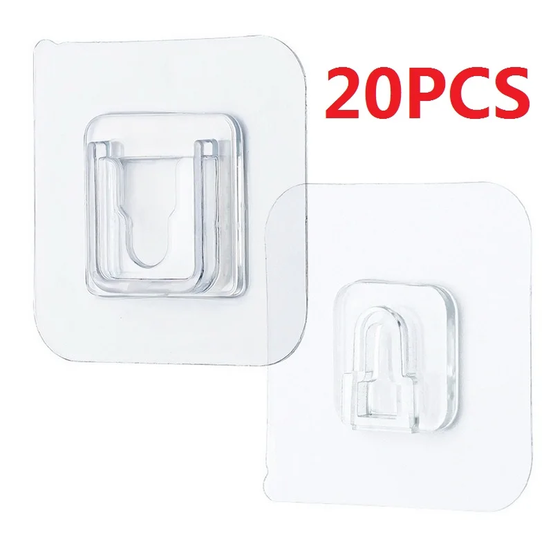 

Multi-Purpose Hooks 5/10 Pairs Double-sided Adhesive Wall Hooks Waterproof Clothes Hats Towel Hooks Kitchen Bath Door Hooks