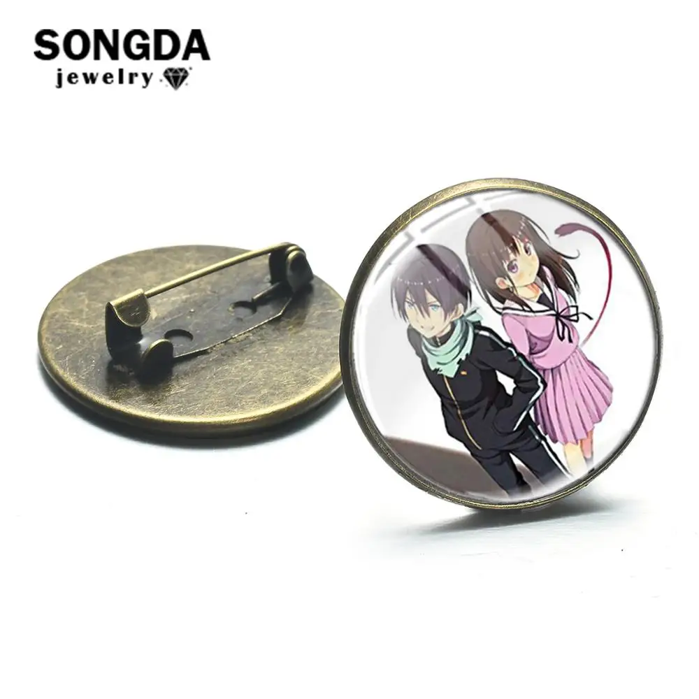 SONGDA Noragami Aragoto броши для любителей аниме Ято Lki Hiyori Yukine мультфильм печатных Стекло