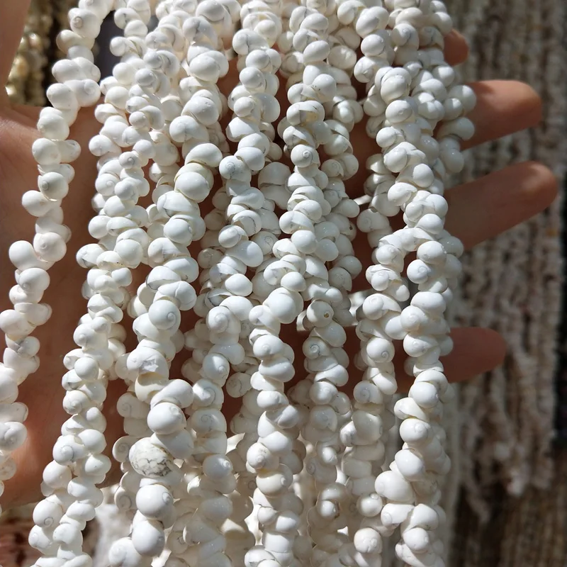 Натуральная раковина бусины белое поле улитка ремесло бусина для изготовления