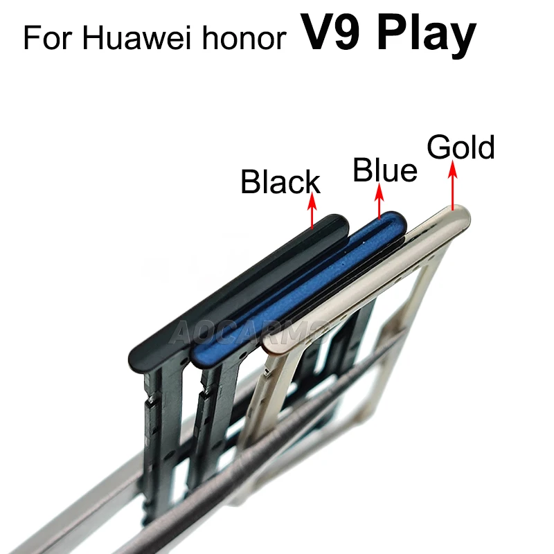 Держатель слота для Sim-карты Aocarmo Huawei Honor V9 Play запасные части |