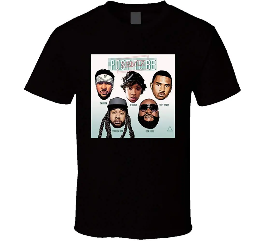 

Omarion Chris Brown and Jhene Aiko Post to Be t ShirtSummer Style Hip Hop Men T-Shirt Tops