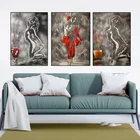 Абстрактные танцующие красавицы, холст, картина в стиле ретро, художественные плакаты и принты, современные картины для гостиной, украшение для дома