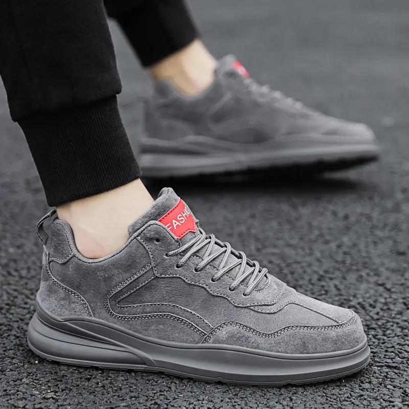 

PU Leather Summer Sport Shoes Male Sneakers Sport Man Brand Sports Shoes Running Man Gray Athletic Tennis Basket Trainers B-679