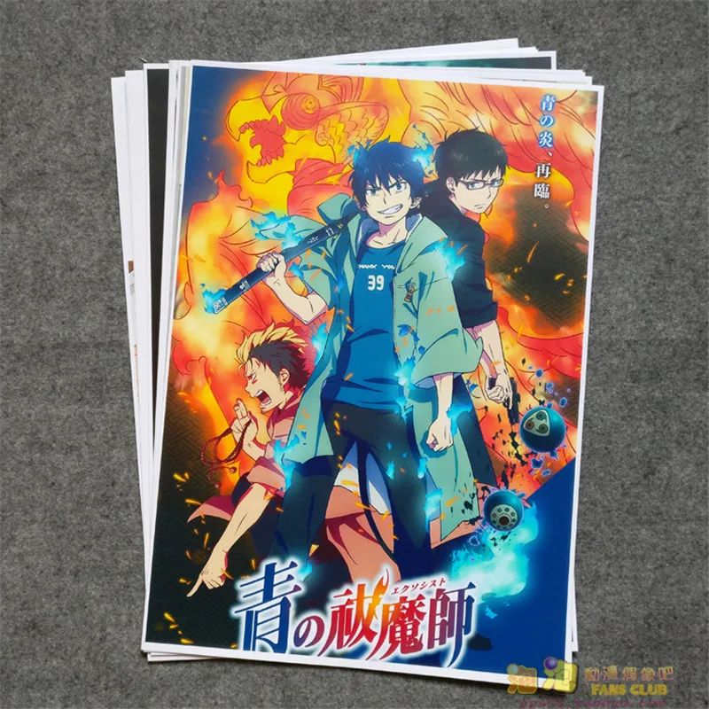 8 шт./компл. аниме Ao no Exorcist постер Окумура Рин Камки изумо Юкио настенные картины