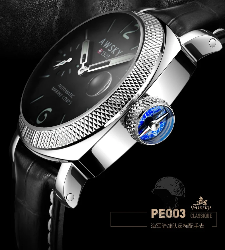 Мужские механические наручные часы 300 м с сапфировым кристаллом автоматические