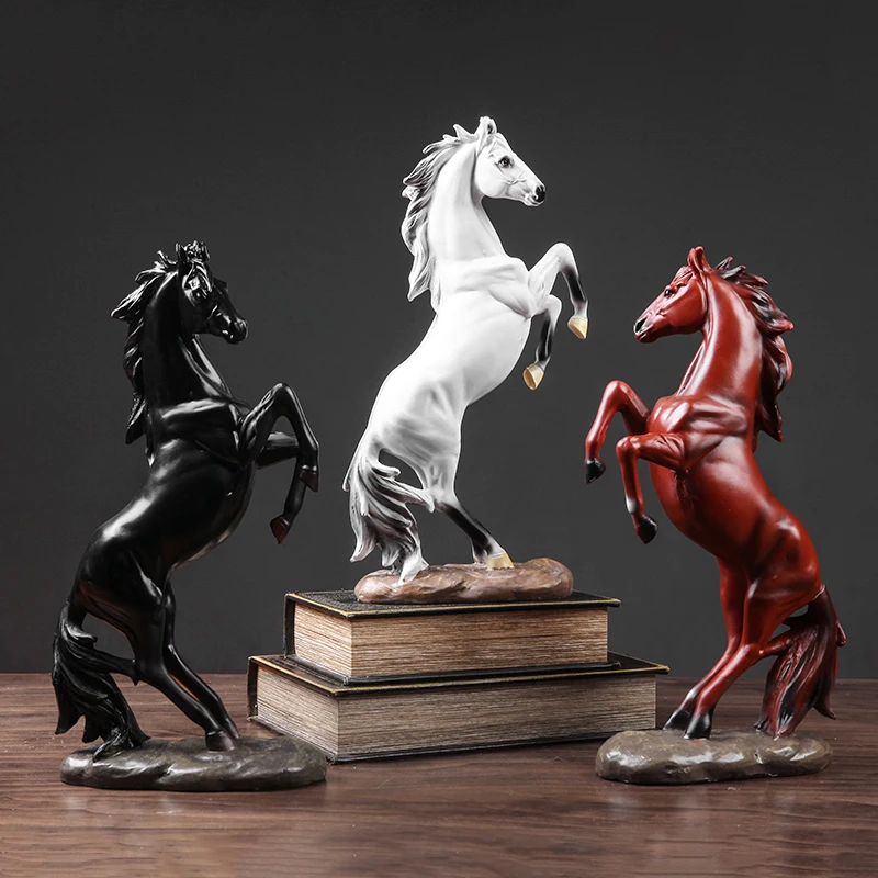 

Оптовая продажа, украшение для офиса, скульптура лошади для бега, аксессуары для украшения гостиной, украшение для рабочего стола
