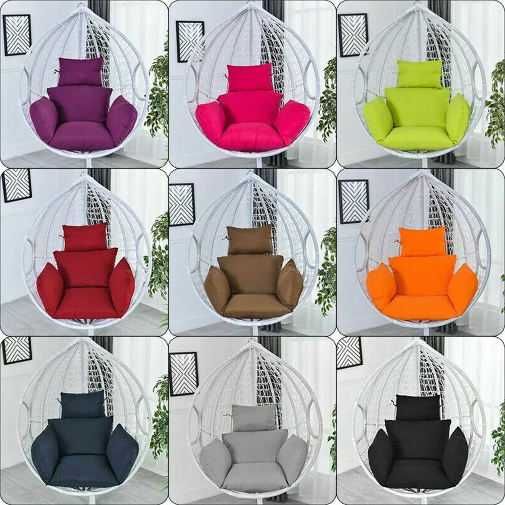 Fuwatacchi Swing Hanging Egg Rattan Cushion Chair Outdoor Garden Patio Hammock Stand Porch Pillows Hanging Chair Waist images - 6