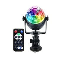 mini voice control remote control crystal magic ball rgb rotating disco dj stage light