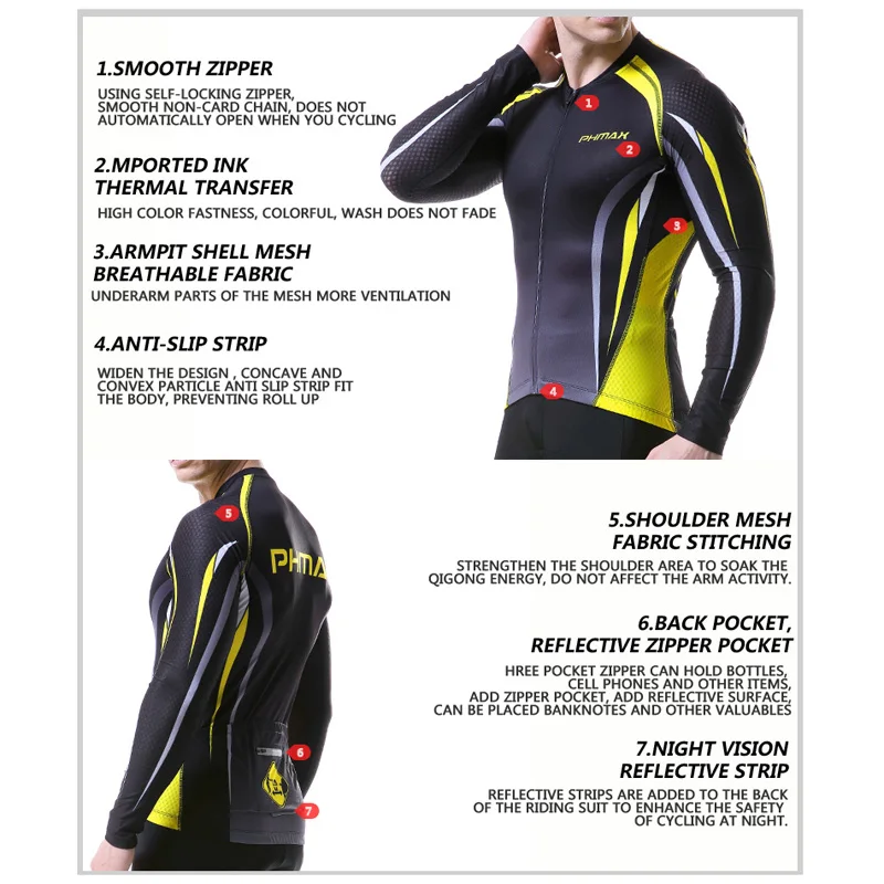 PHMAX 2020 Новые трикотажные изделия для горного велосипеда с длинным рукавом одежда