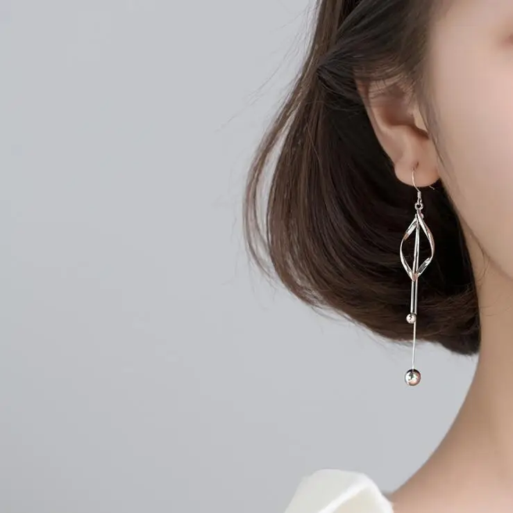 

Silver Earrings 100% 925 Sterling Silver Drop Earrings Silver Jewelry