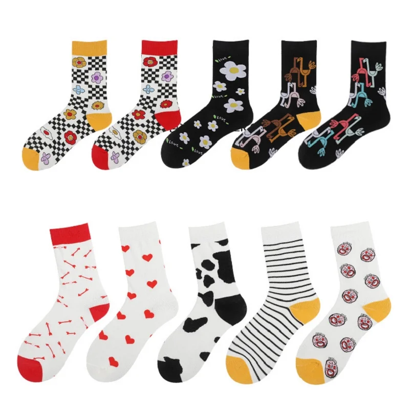 Снэк шаблон смешные носки Харадзюку красочные новые скейтборд забавные женские