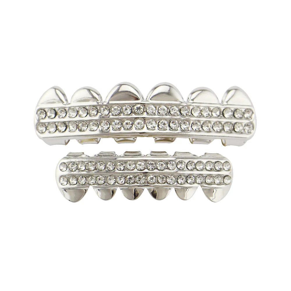 Счастливый сын хип хоп ЗУБЫ Grillz Кристалл Панк мужчины Bijoux верх и низ зубные грили