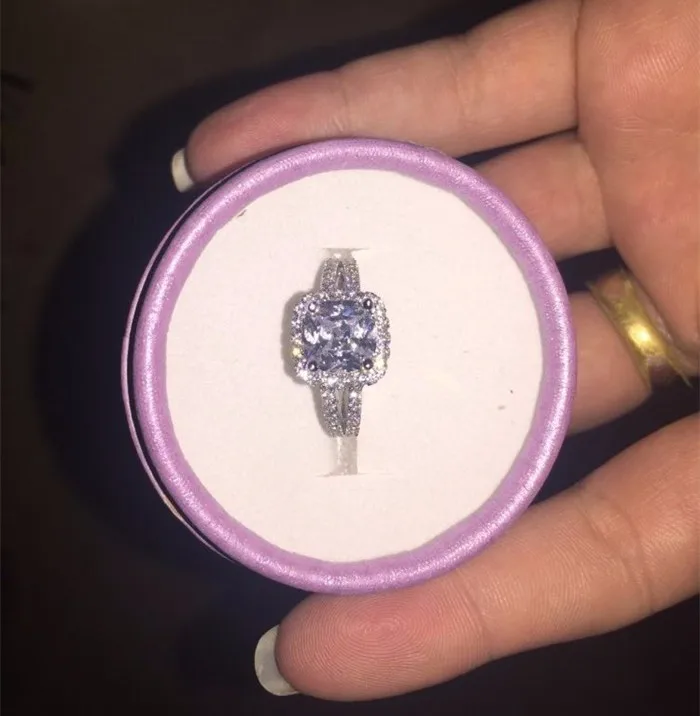 925 пробы Серебряное кольцо ручной работы с подушками 3ct AAAAA Sona cz обручальное кольцо кольца для женщин Свадебные вечерние ювелирные изделия