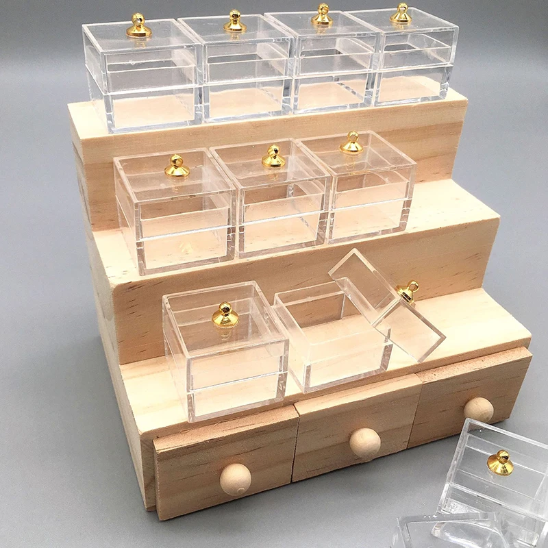 Armario en miniatura para casa de mu&ntilde;ecas, vitrina de exhibici&oacute;n de verduras y dulces, decoraci&oacute;n de juguete de imitaci&oacute;n, accesorios para cocina y supermercado, 1:12-0