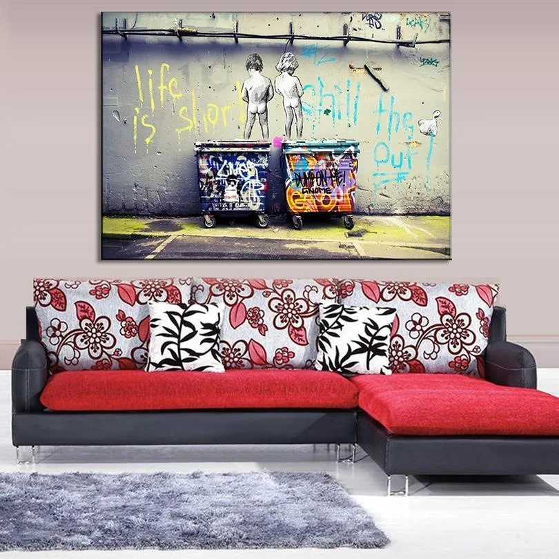 Banksy Draw Core детские граффити холст декоративная живопись постер фотоальбом