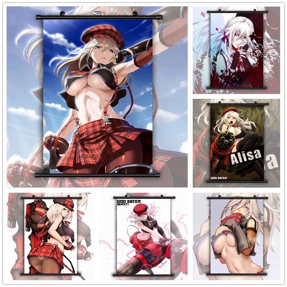 

Wall Artwork Canvas God Eater Alisa Ilyinichna Omela Picture Painting Anime Print Poster Plastic Hanging Scrolls Home Decoration