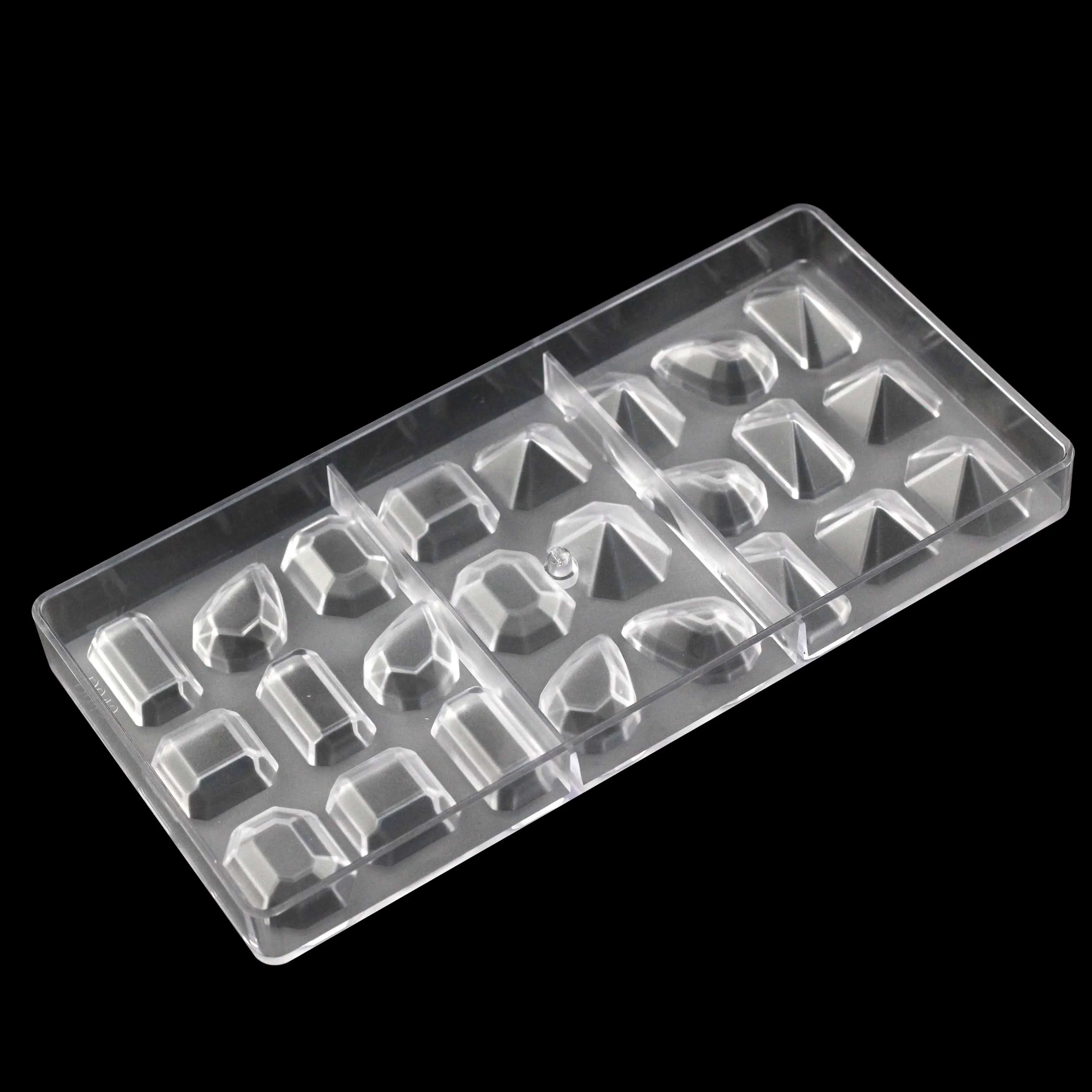 В форме драгоценного камня украшение торта конфеты плесень поликарбонат