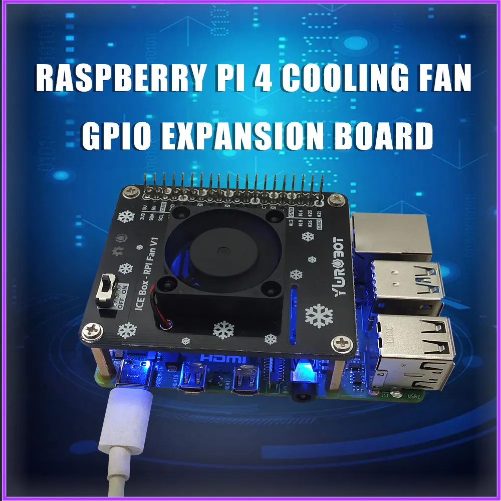 Raspberry Pi 4 Cooling Fan Gpio Expansion Board With Cool LED Gpio