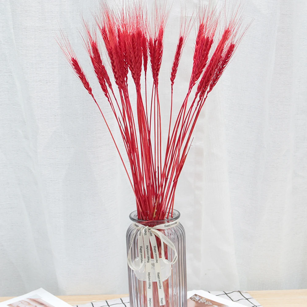 

Real Wheat Ear Flower Natural Dried Flowers For Wedding Party Decoration DIY Craft Scrapbook Home Decor Wheat Bouquet