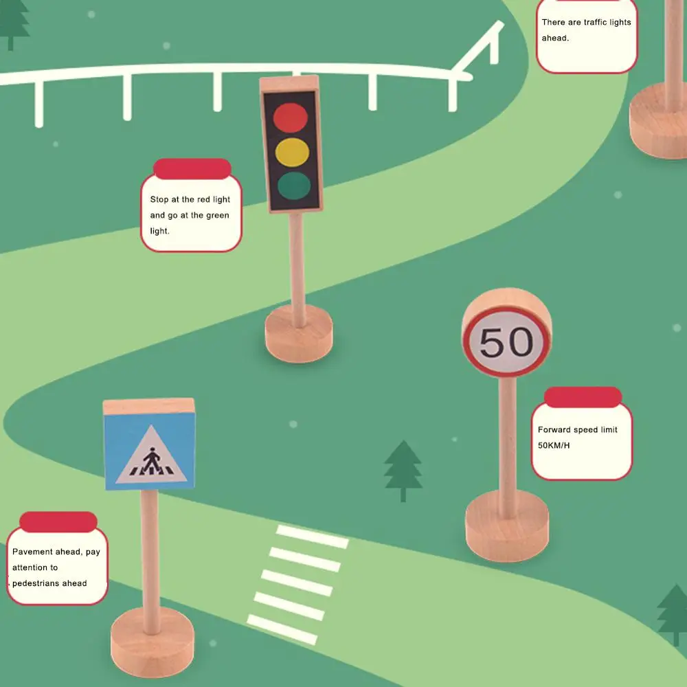 Детские развивающие дорожные знаки обучающие игрушки для знаний о дорожном