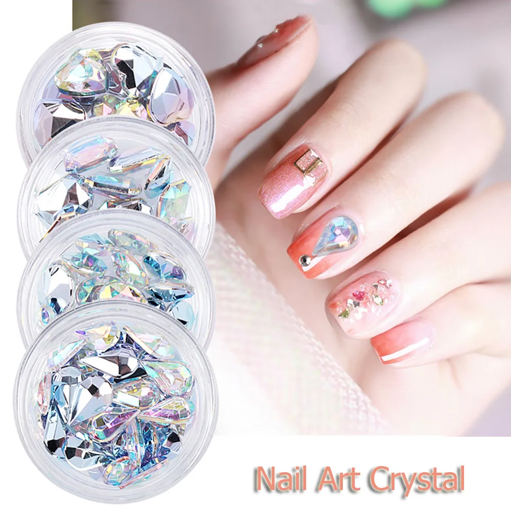 

Mixed Size Rhinestone Nail Ornament 3D Flash Crystal Charm Fashion Delicate DIY Nail Art Decoration Accessories
