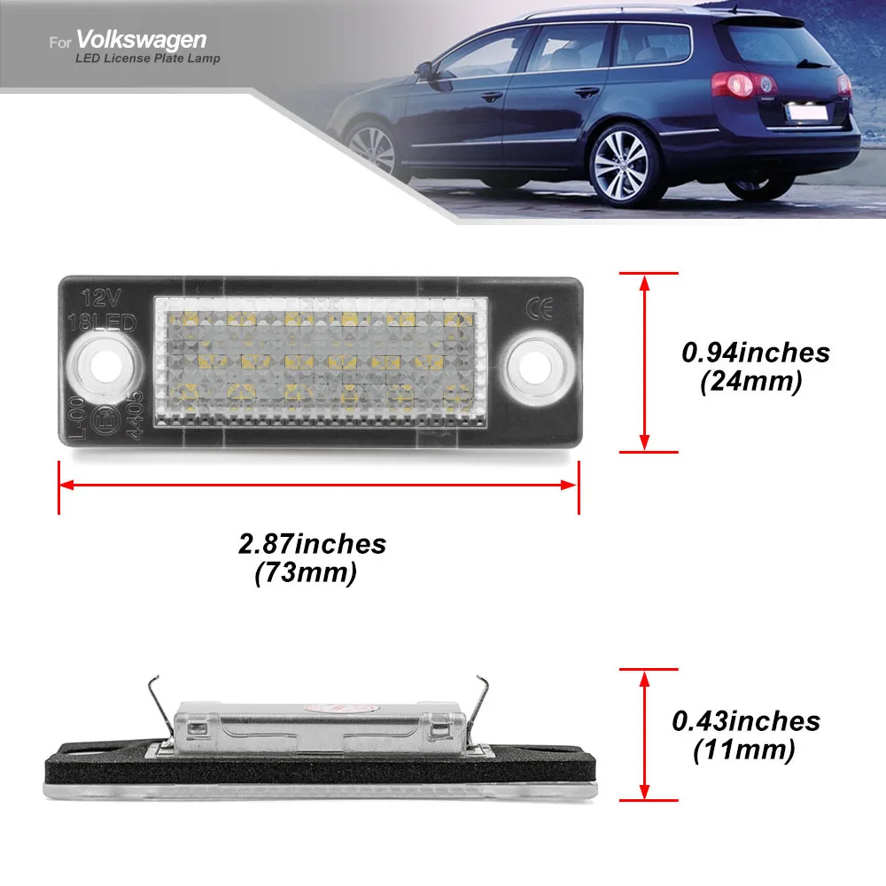 Светильник VW Golf Mk5 Plus Passat B6 Wagon 3C B5.5 Touran MK1 Jetta MK512V светодиодный номерной знак CANBUS