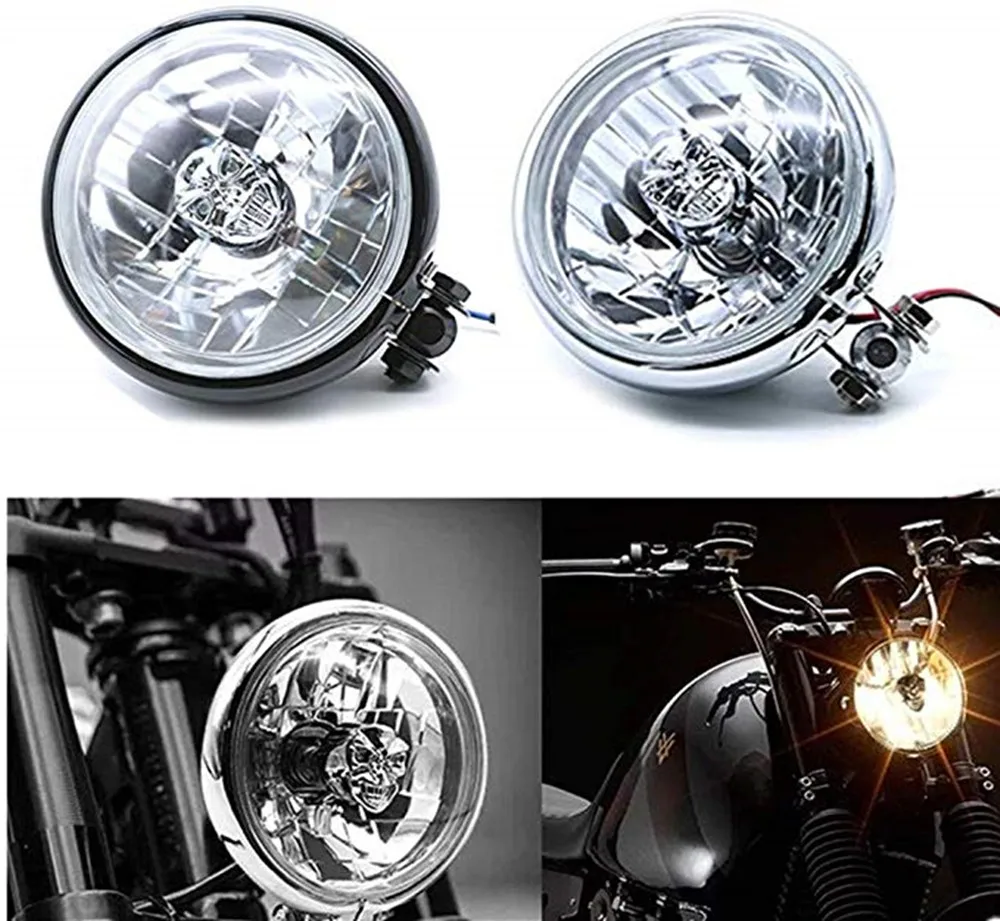 Мотоциклетная Передняя светильник H4 высокое/ближнего света головной в стиле