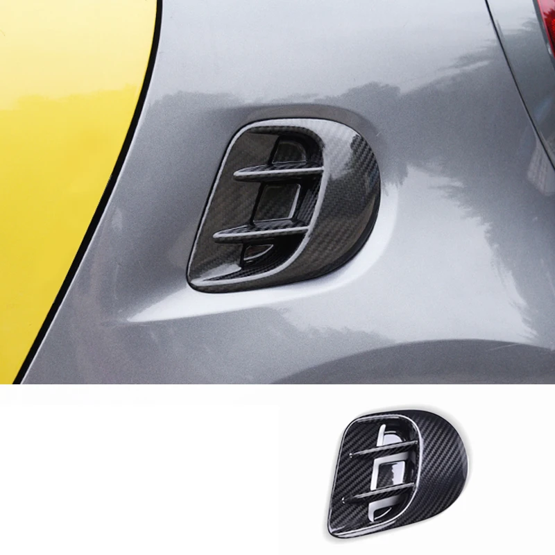 front vent trims Lsrtw2017 Настоящее углеродное волокно украшение салона автомобиля планки для smart fortwo forfour w453 a453 453 - Название цвета: front vent trims