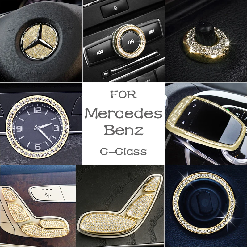 Для Mercedes Benz Аксессуары C Класс W204 W205 AMG Bling Наклейка Детали интерьера Украшения