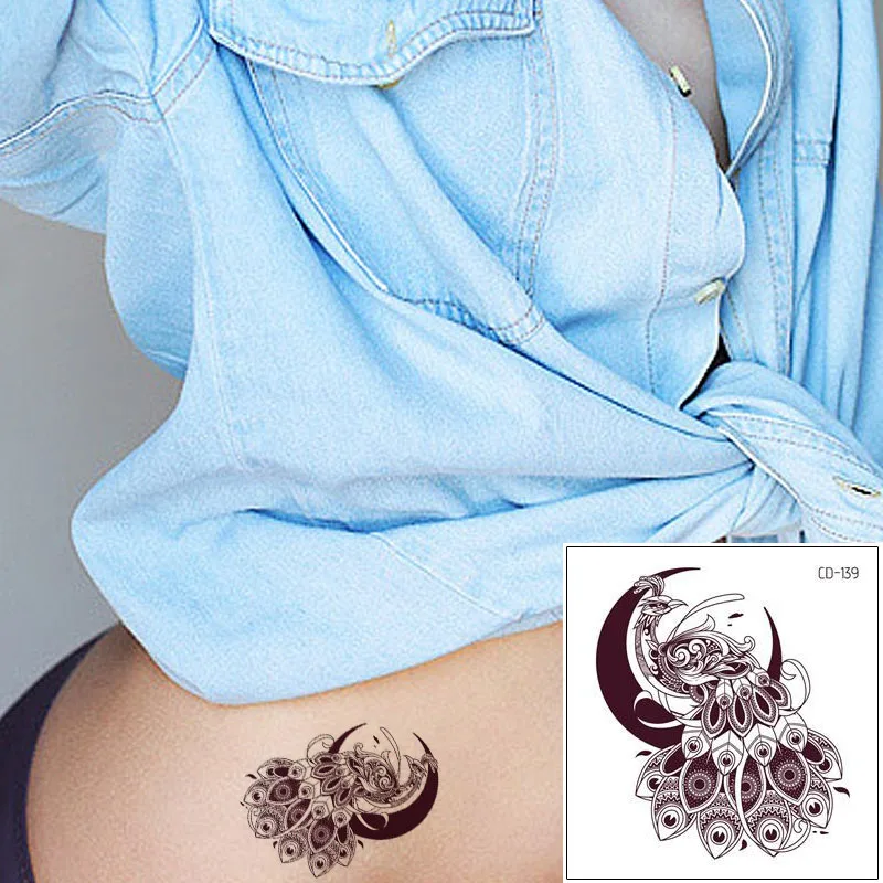 Временная водостойкая татуировка для боди арта женщин и мужчин маленькие руки